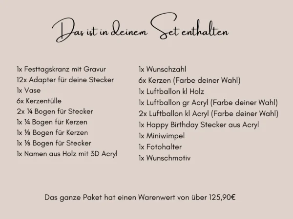 Personalisierter Geburtstagskranz Aktion – Bild 4