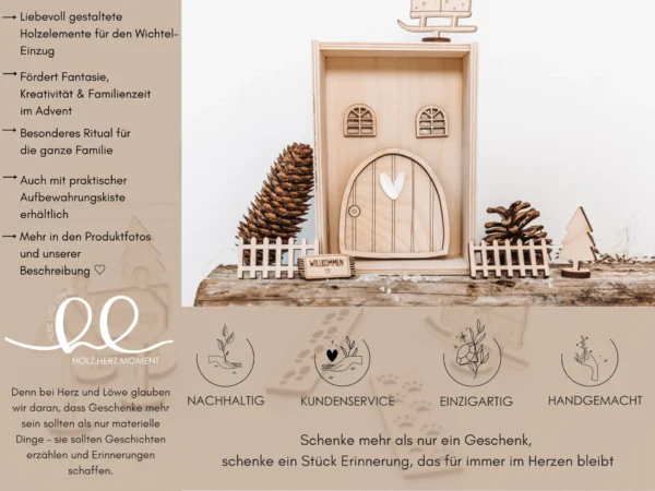Wichtel Set aus Holz – Bild 8