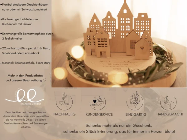 Weihnachtskranz aus Holz – Bild 5