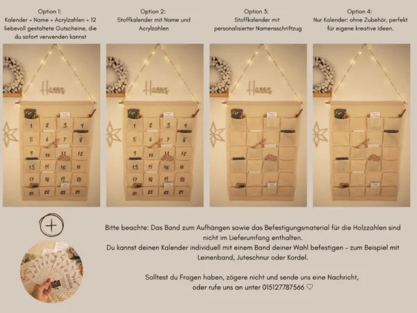 Personalisierter Adventskalender aus Stoff – Bild 4