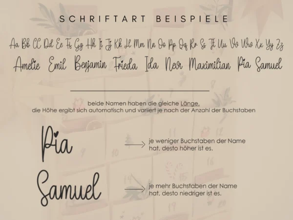 Personalisierter Adventskalender aus Stoff – Bild 5