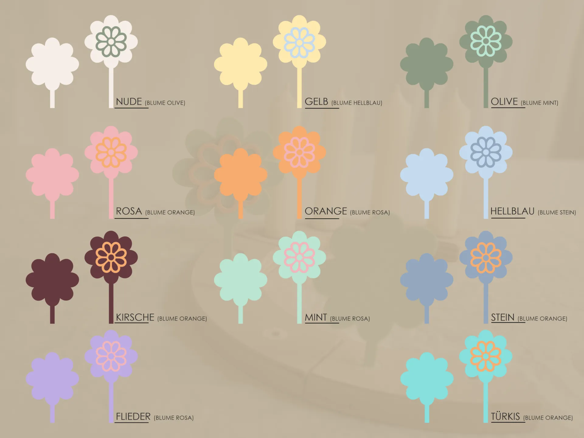 Acrylblumen für den Geburtstagskranz – Bild 5